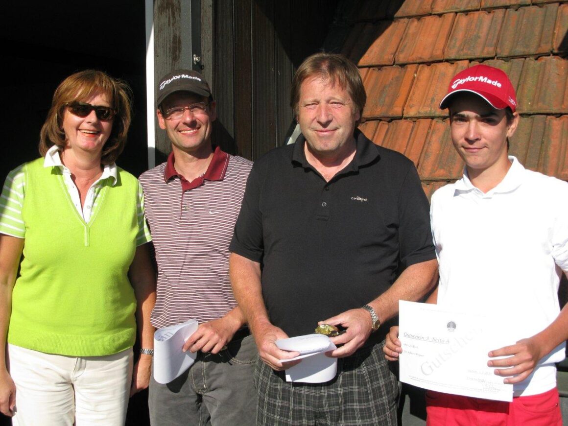 Die Gewinner der Nettoklasse A (HCP 0-16) wurden Christian Arndt( 2.), Karl-Heinz Lang (1.) und Adrian Wegner (3.)