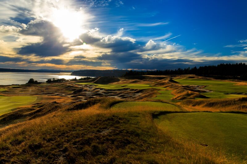The 14th Hole of Chambers Bay in University Place -