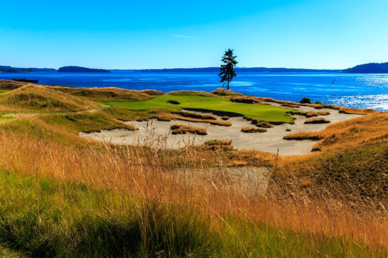 The 15th Hole of Chambers Bay in University Place -