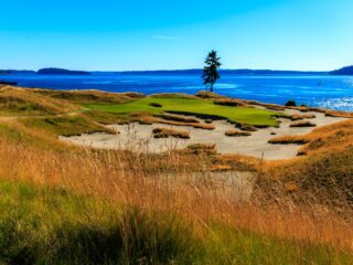 The 15th Hole of Chambers Bay in University Place -