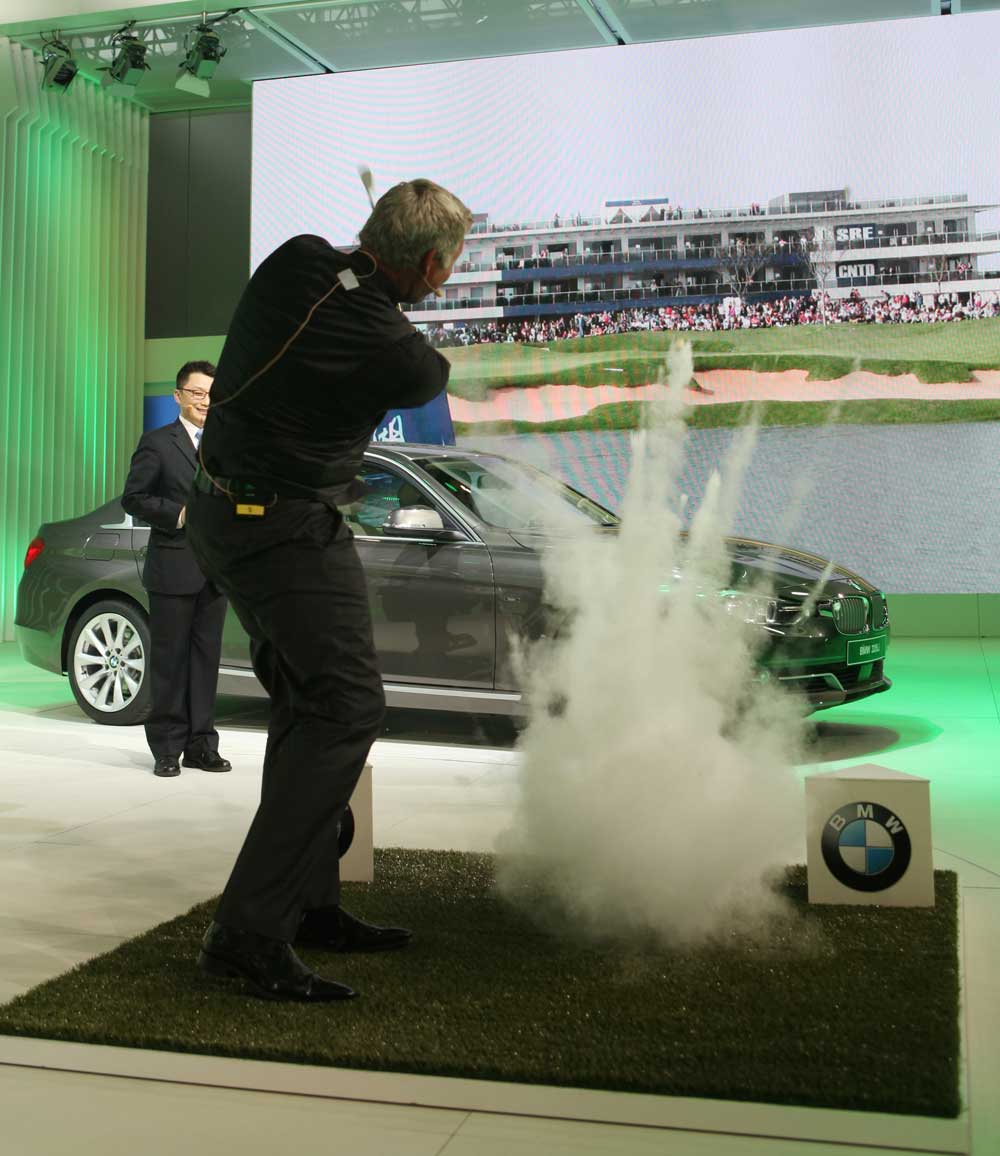 Abschlag für die BMW Masters