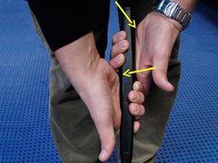 overlapping grip -