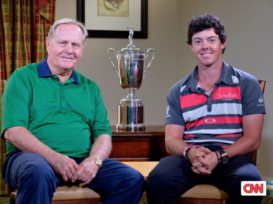 Rory McIllroy und Jack Nicklaus. Fotos: CNN.