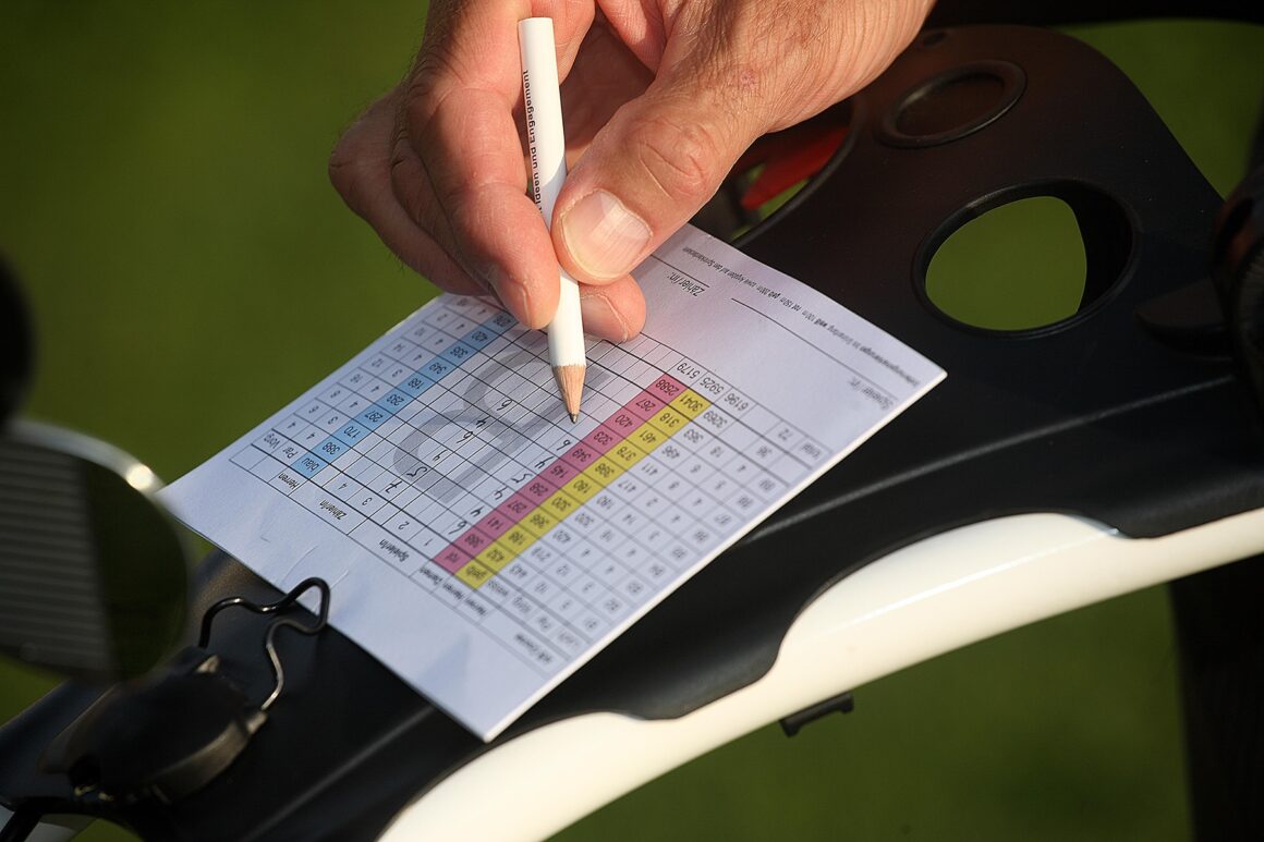 Scorekarte beim golfen