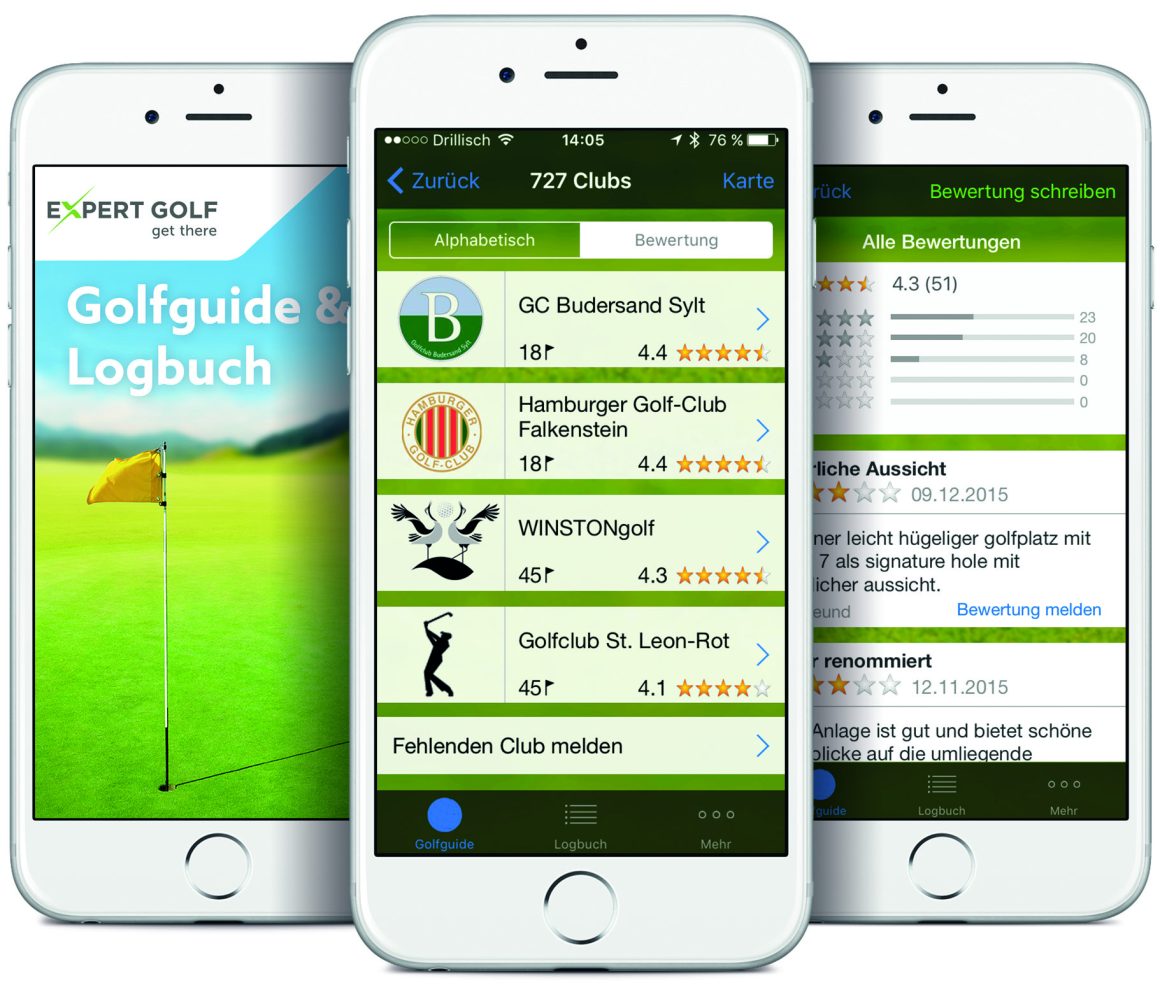 Die Golfapp liefert jetzt auch Rankings