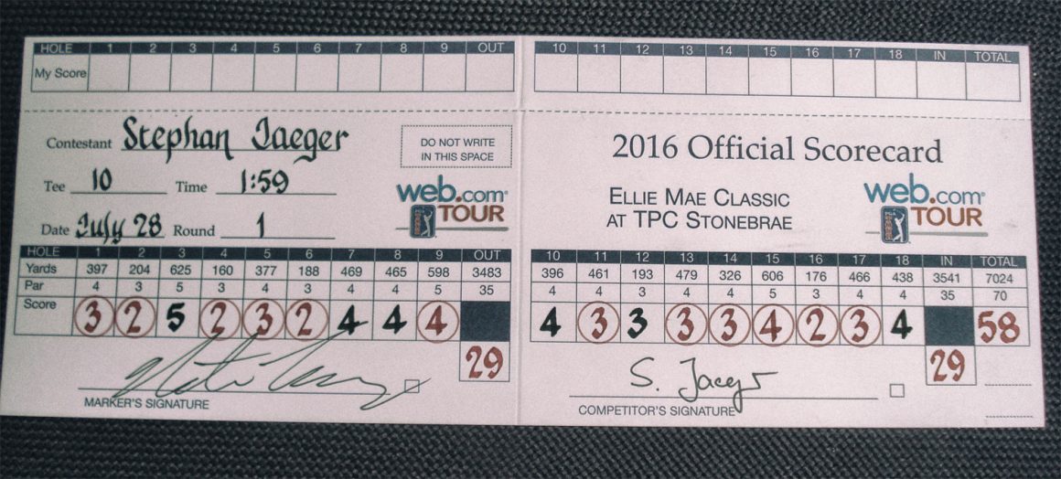 Scorecard von „Mr. 58“ Stephan Jäger