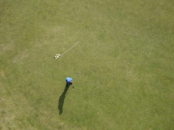 golfer von oben -