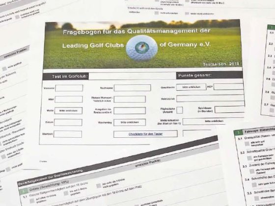 Fragebögen der "Leading Golf Clubs Germany"