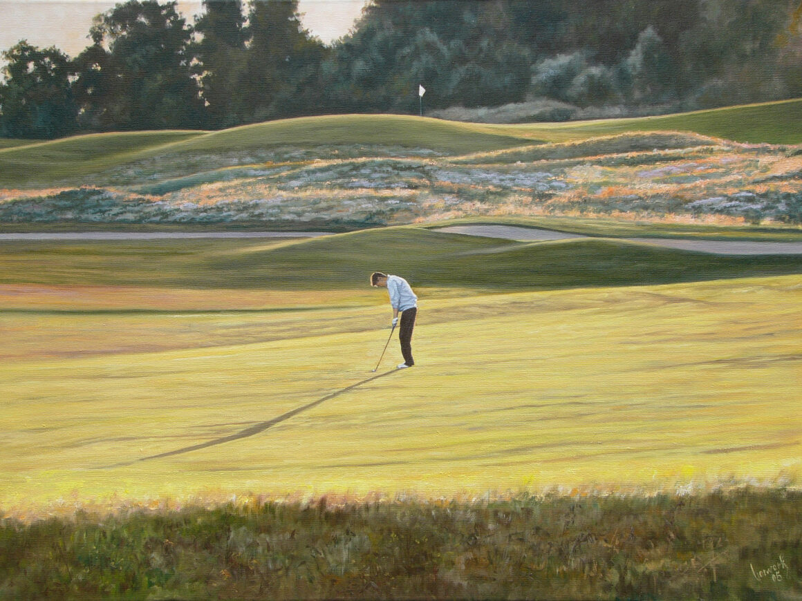 Stimmungsvolle Golflandschaft, Gemälde von Peter Vorwerk