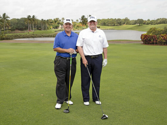 Präsident Trump im Trump International Golf Club