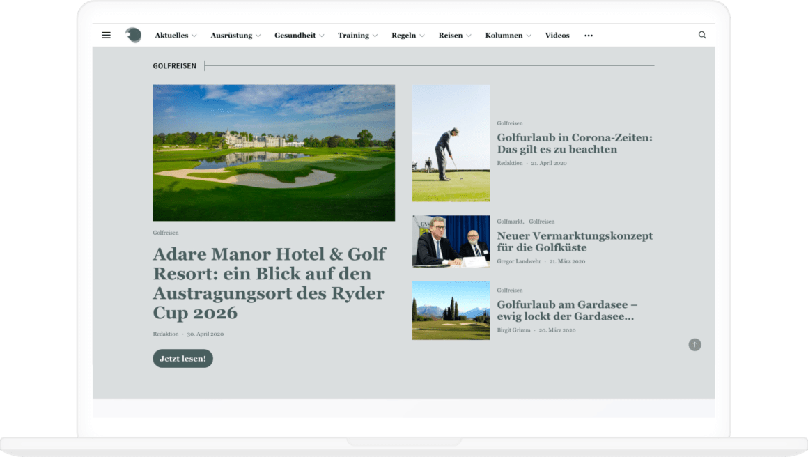 golfsportmagazin screen -