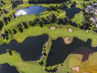 Golfplatz La Wantzenau als Luftbildaufnahme.