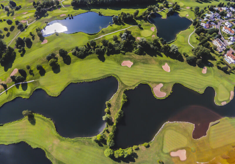 Golfplatz La Wantzenau als Luftbildaufnahme.