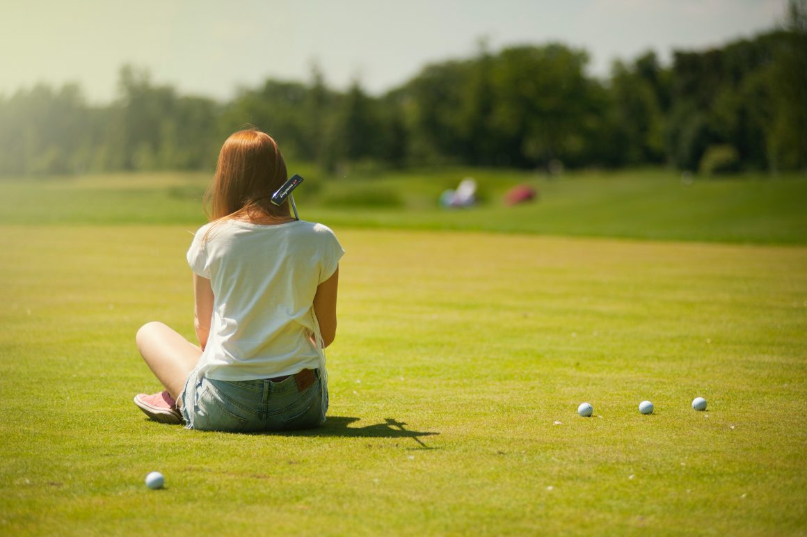 Frau Golftraining -