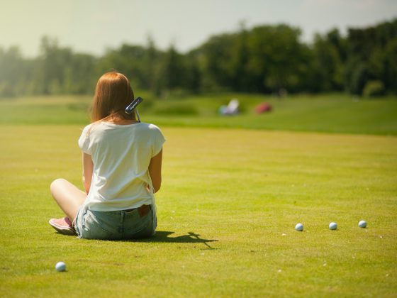 Frau Golftraining -