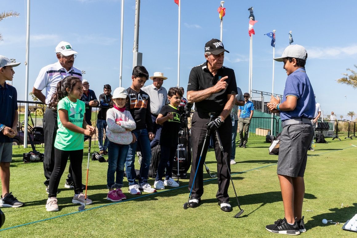 Gary Player Hosts Golf Clinic At 2020 Saudi International -