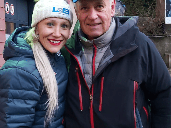 Peter Hell mit Olympiasiegerin & Weltmeisterin Kaillie Humphries (USA); Foto P.Hell