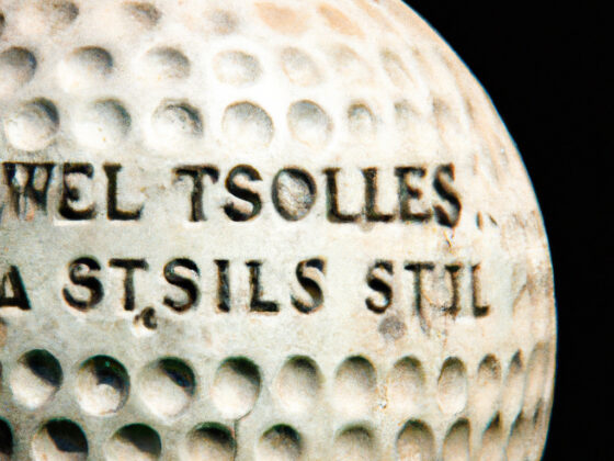 antiker Golfball -