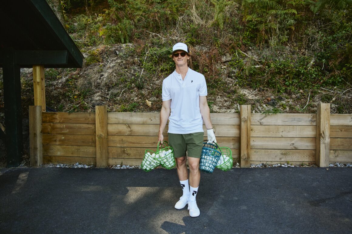 Golfer auf der Driving Range