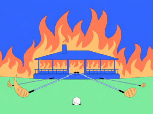 golfplatz sicherheit brand -