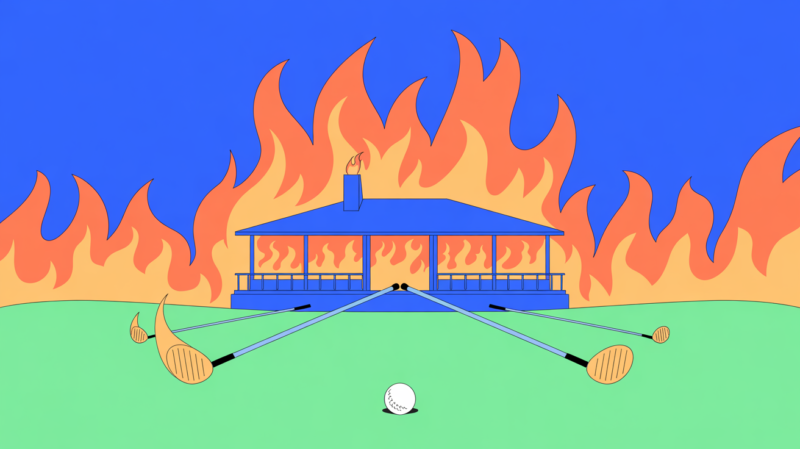 golfplatz sicherheit brand -