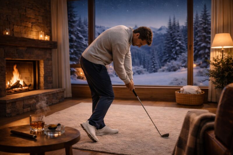 Wintergolf im Wohnzimmer: Effektive Übungen, um den Schwung zu erhalten wintergolf uebung 2 -