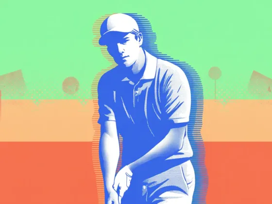 Golfer beim Denken