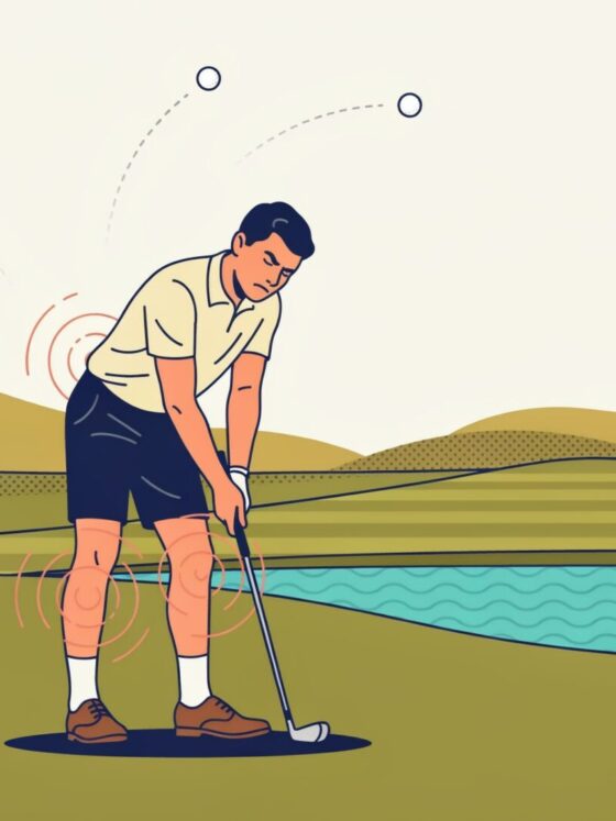 Golfer mit Schmerzen